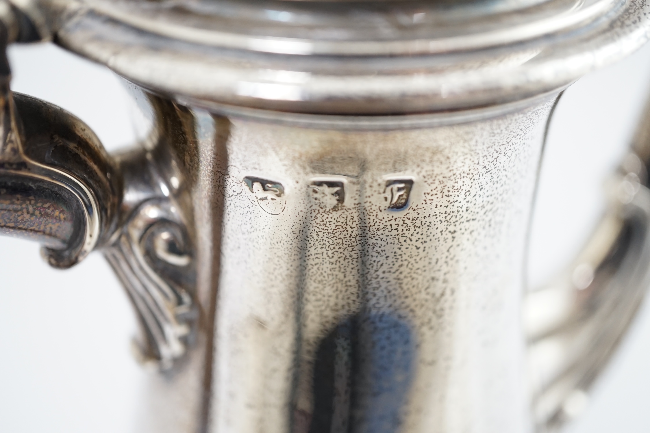 An early George III silver coffee pot, by Gurney & Cook